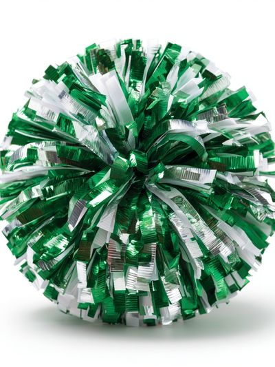 Green and White Pom-Pom Poster.