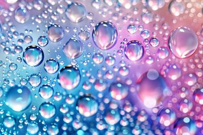 Pastel Water Droplets Abstract Poster.