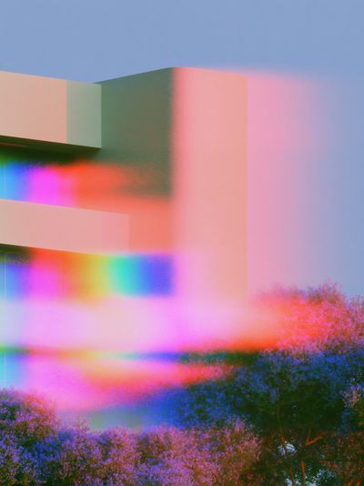 Neon Dreamscape Abstract Poster.