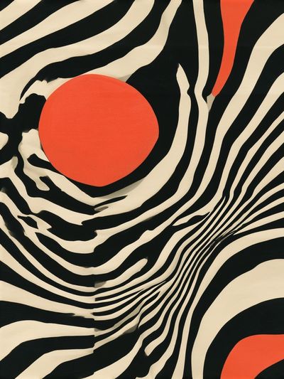 Zebra Sun Abstract Poster.
