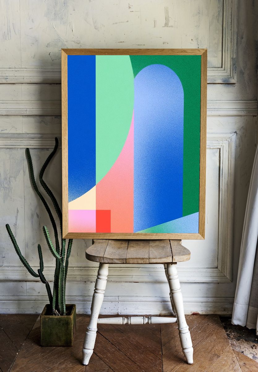 Color Arc Abstract Poster. room preview