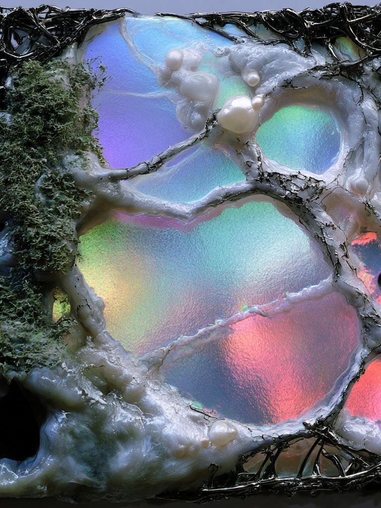 Iridescent Organic Abstract Poster. poster detail