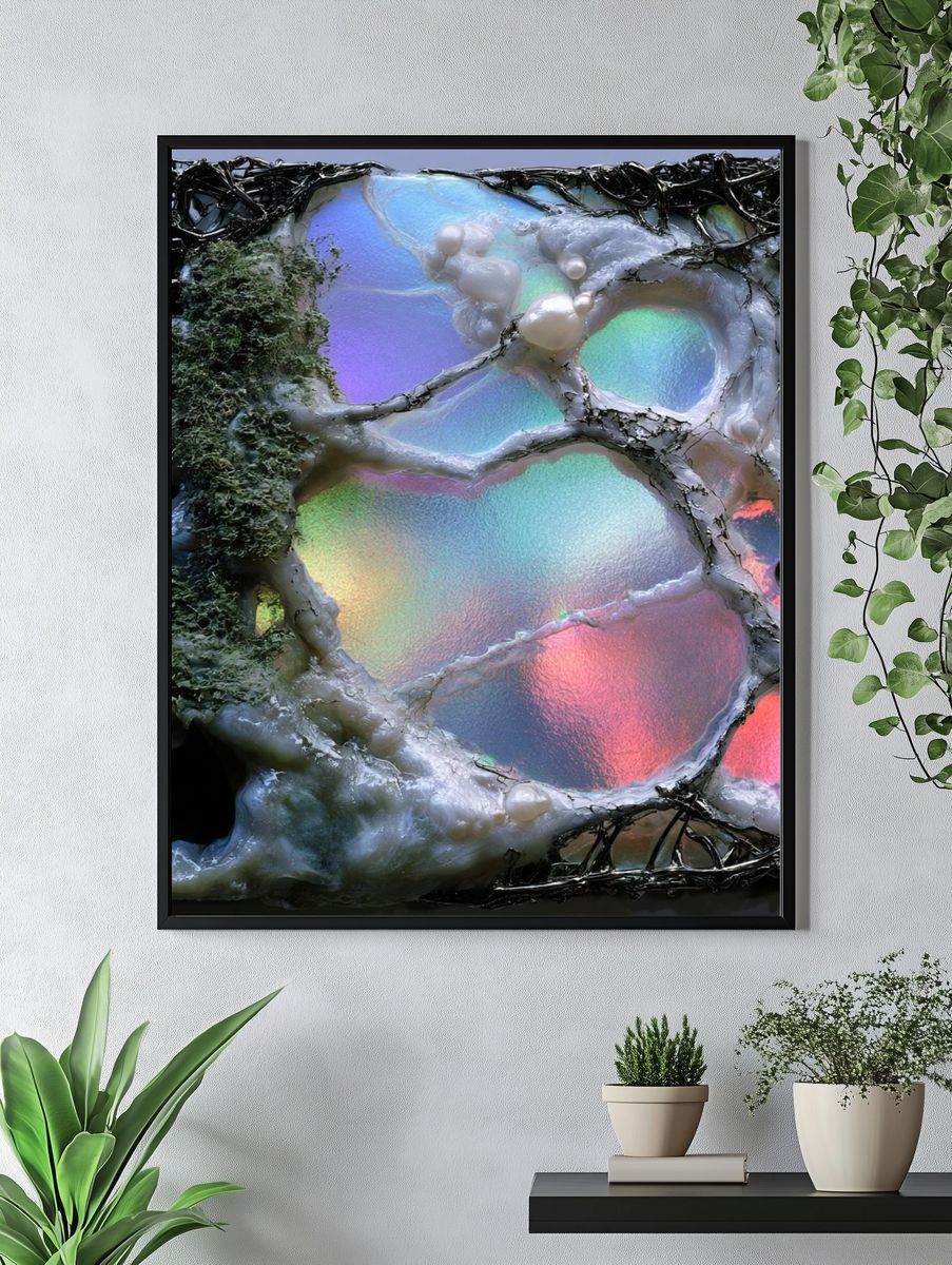 Iridescent Organic Abstract Poster. — room view 4