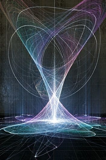 Neon Light Spiral Abstract Poster. poster detail