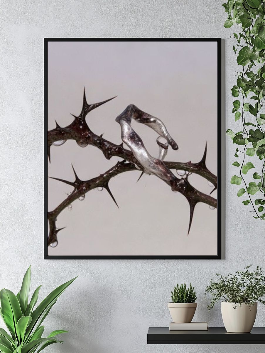 Thorny Branches Abstract Print. — room view 4