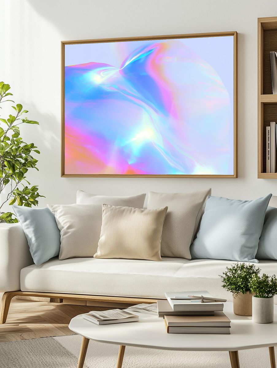 Iridescent Dreamscape Abstract Poster. — room view 2
