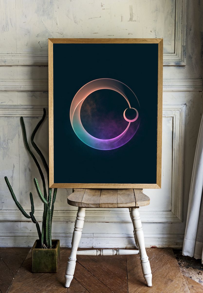 Celestial Orbital Abstract Poster. room preview