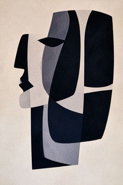 Abstract Face Collage Poster.