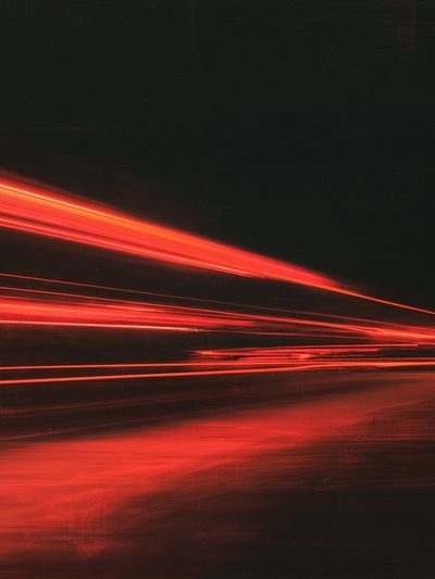 Red Light Streaks Abstract Poster.