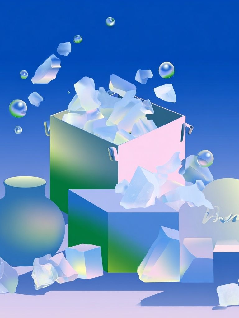 Iridescent Still Life Abstract Poster. poster — abstract art