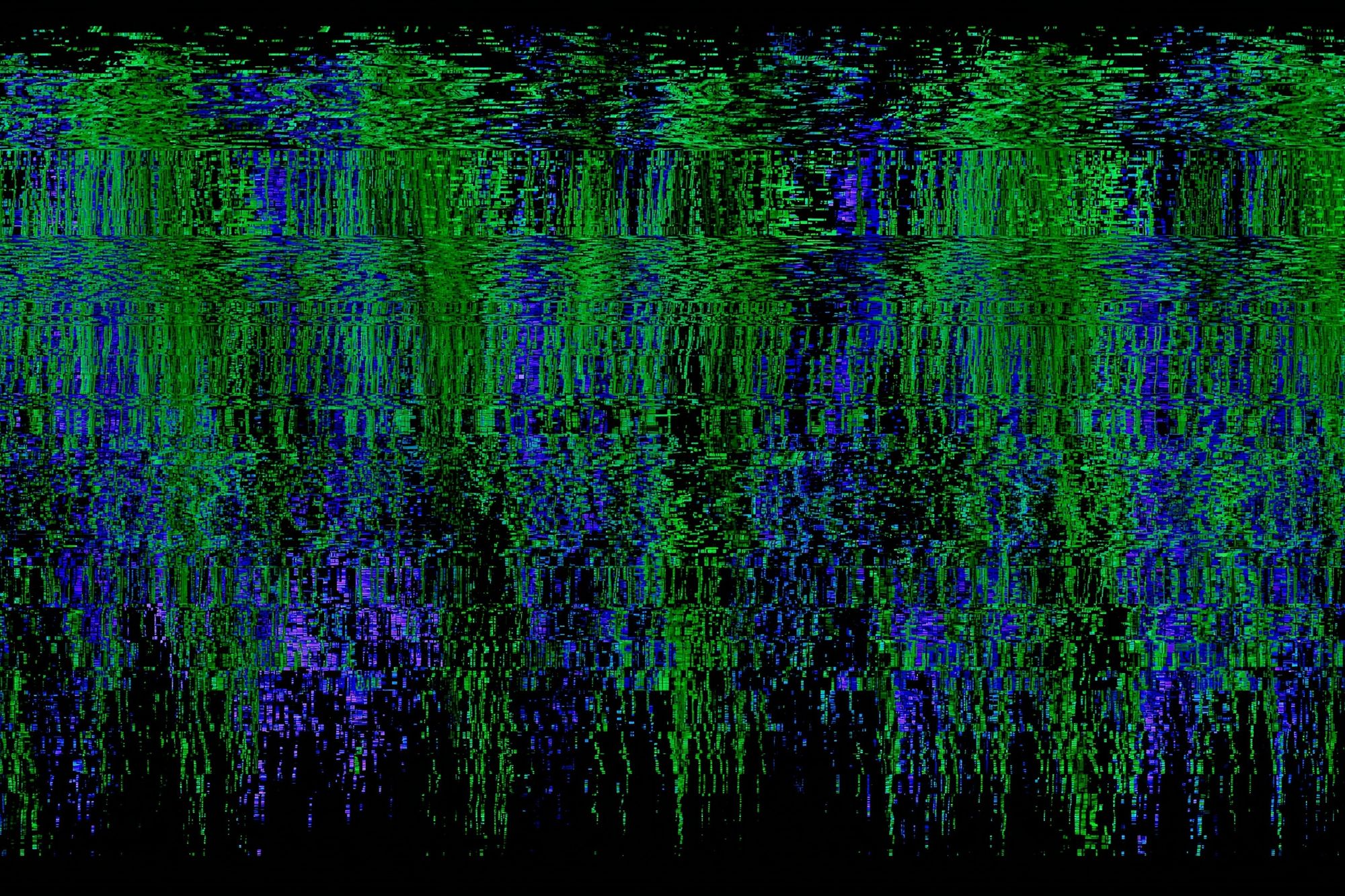 Neon Glitch Grid Abstract Poster. poster detail
