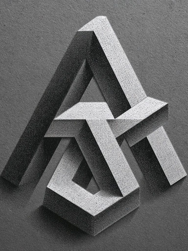Impossible Triangle Abstract Poster. poster — abstract art