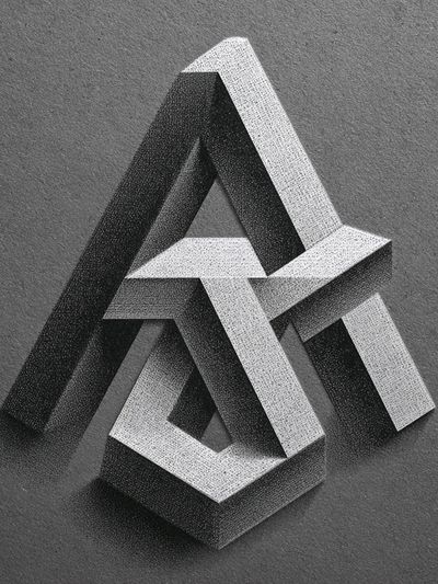 Impossible Triangle Abstract Poster. poster