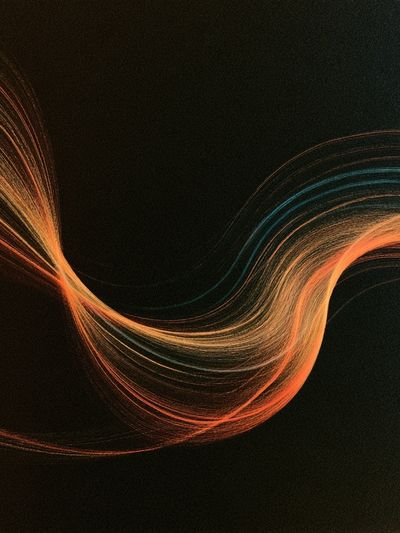 Ember Wave Abstract Print. poster