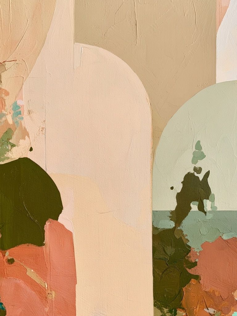 Pastel Arch Abstract Poster. poster detail