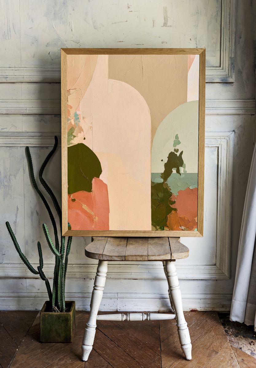 Pastel Arch Abstract Poster. room preview