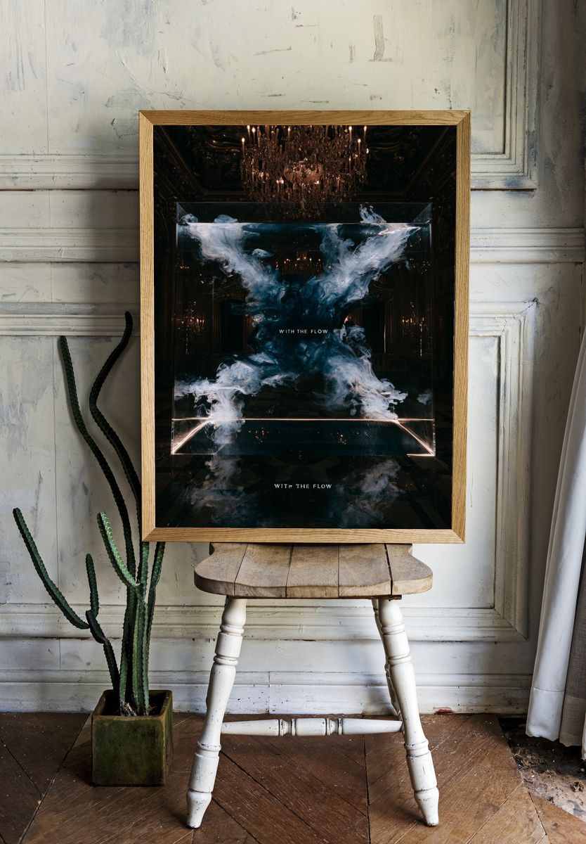 With the Flow Abstract Poster. — room view 1