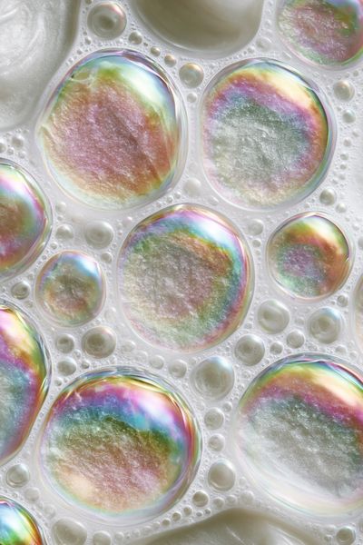 Iridescent Bubble Abstract Poster. poster
