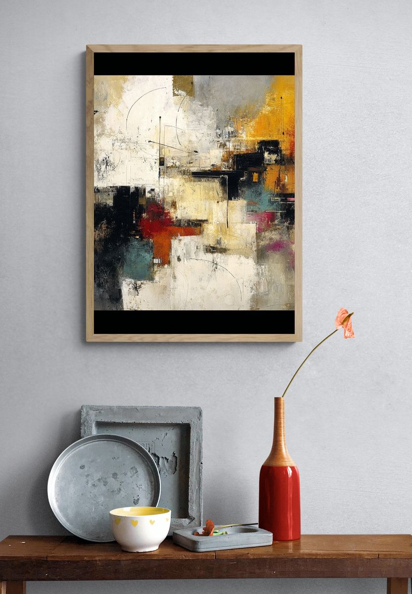 Textured Abstract Color Field Poster. — room view 3