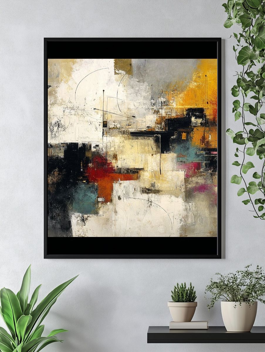 Textured Abstract Color Field Poster. — room view 4