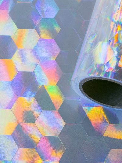 Holographic Hexagon Pattern Poster.