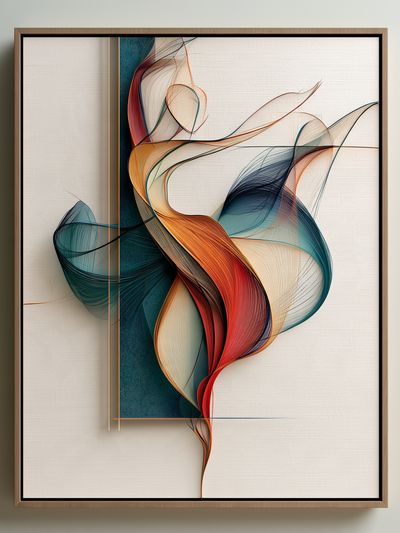 Flowing Ribbon Abstract Poster.