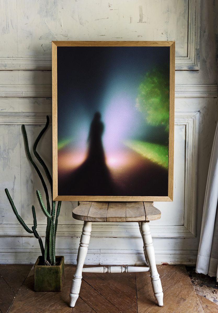 Aurora Silhouette Abstract Print. — room view 1