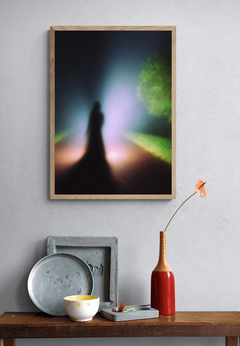 Aurora Silhouette Abstract Print. — room view 3
