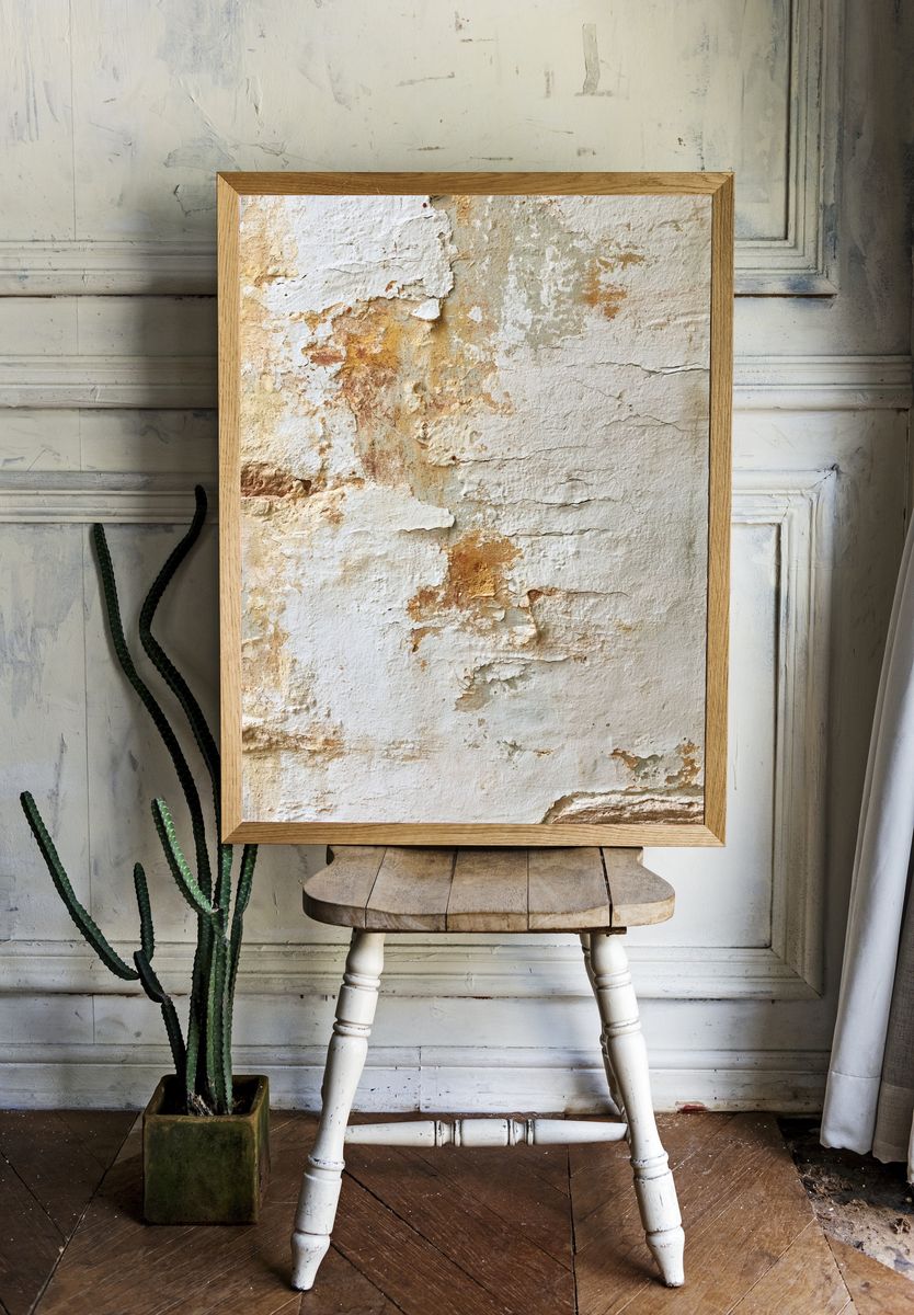 Weathered Plaster Texture Poster. — room view 1