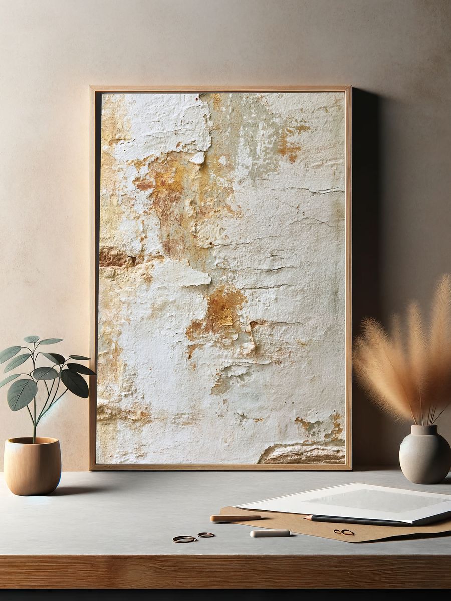 Weathered Plaster Texture Poster. — room view 2