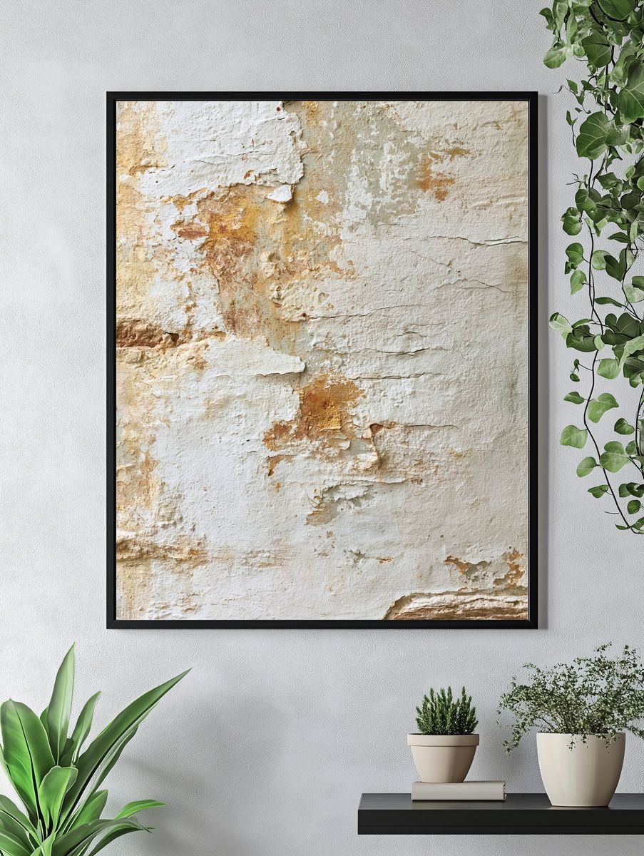 Weathered Plaster Texture Poster. — room view 4