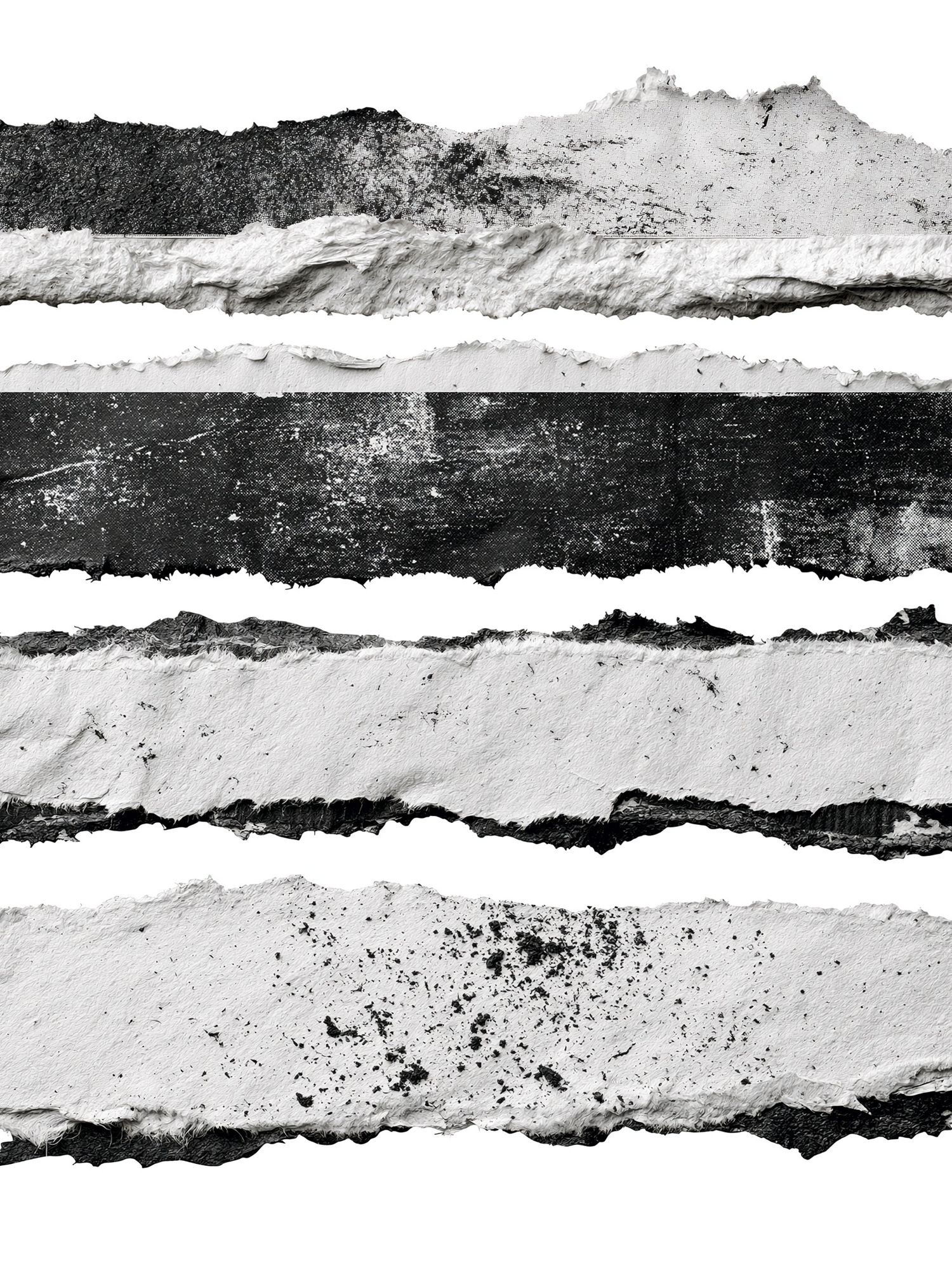 Torn Paper Stripes Abstract Print. poster — abstract art