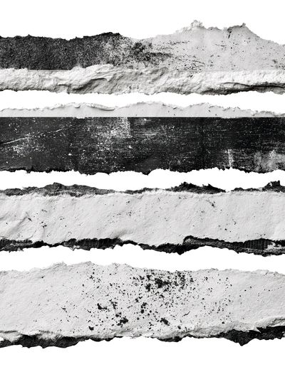 Torn Paper Stripes Abstract Print.