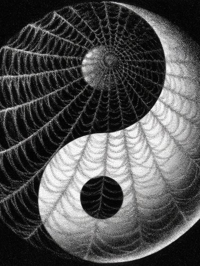 Yin Yang Dotwork Poster.