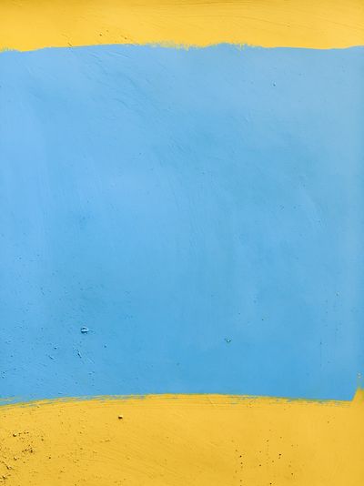 Blue and Yellow Abstract Poster.