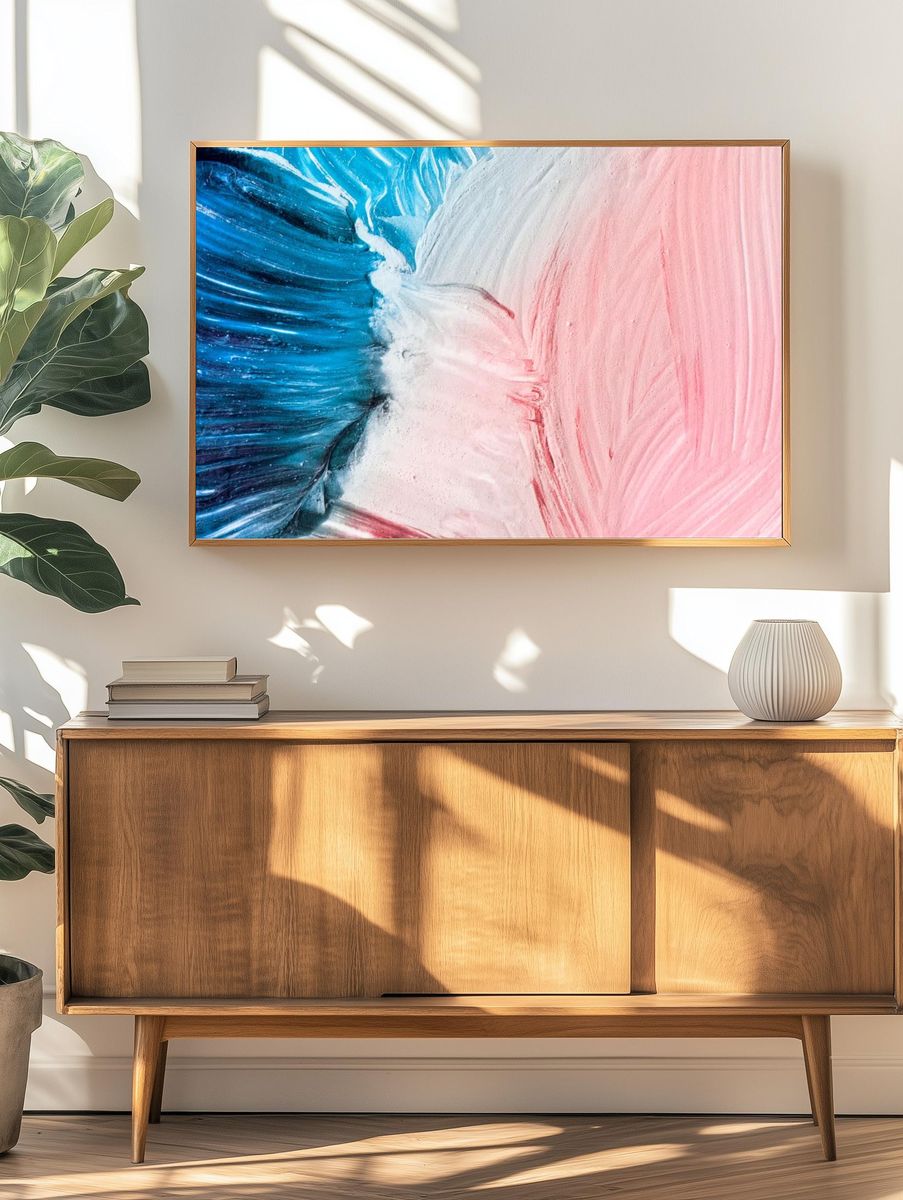 Oil paint strokes textured background. — room view 3