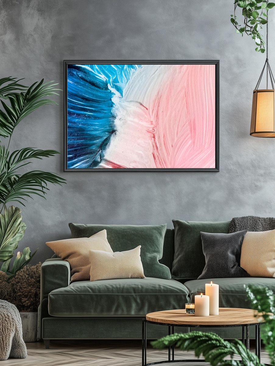 Oil paint strokes textured background. — room view 4