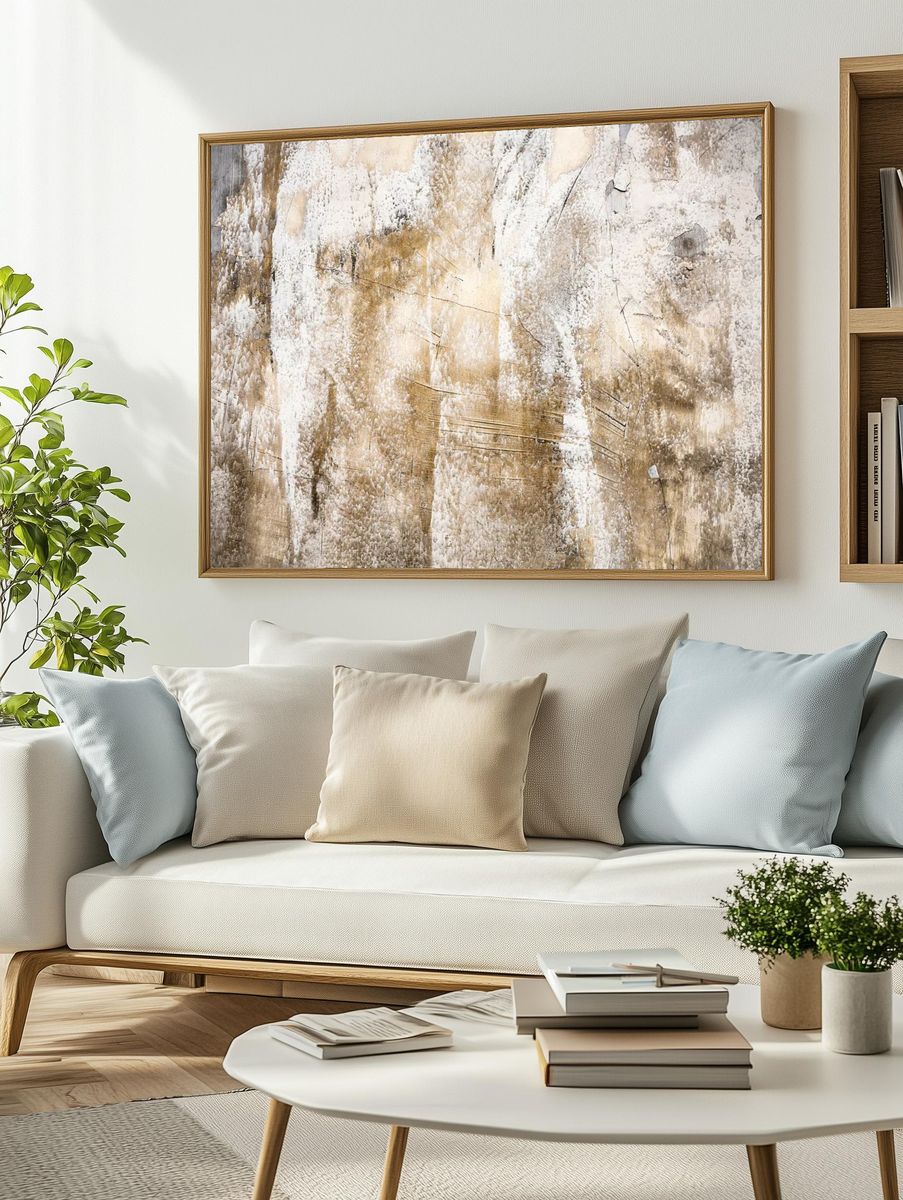 Cracked rustic brown concrete textured. — room view 2