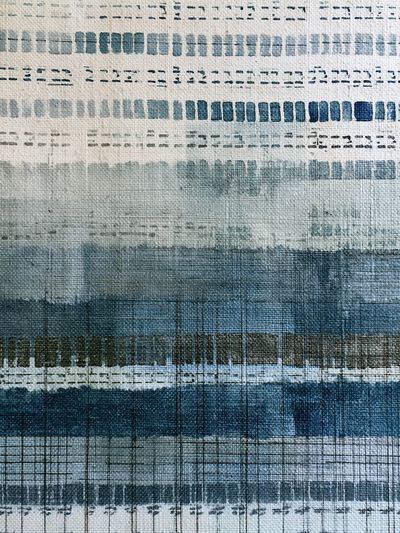 Blue Textured Abstract Poster. poster