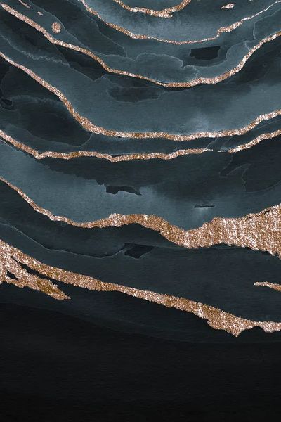 Shimmering dark blue watercolor mobile.