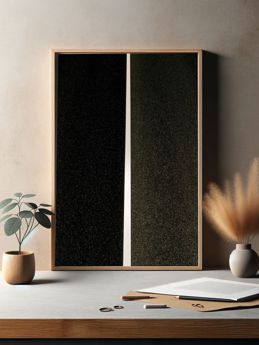 Minimal Black Texture Poster. — room view 2