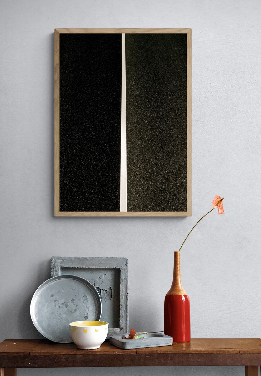Minimal Black Texture Poster. — room view 3