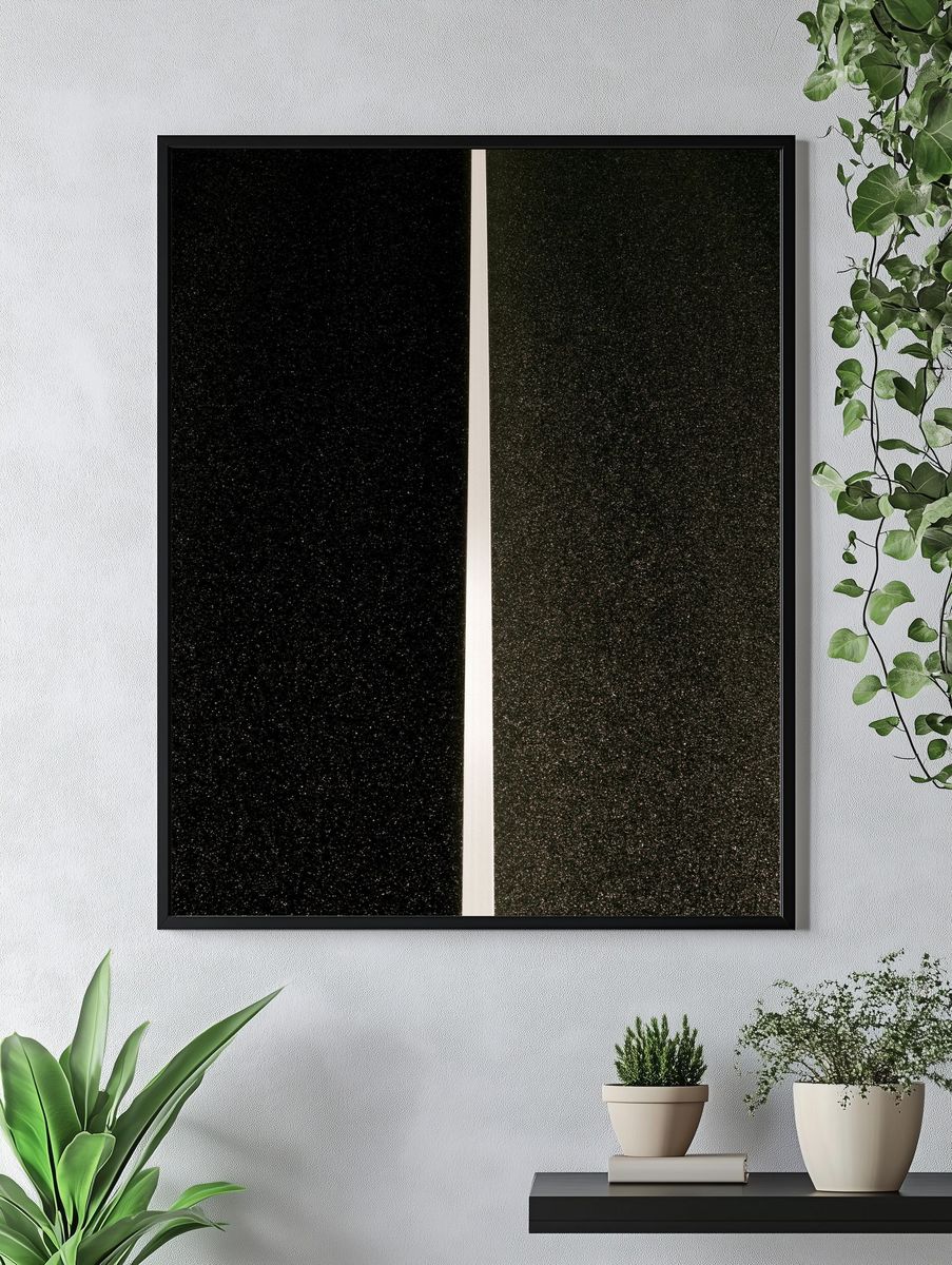 Minimal Black Texture Poster. — room view 4