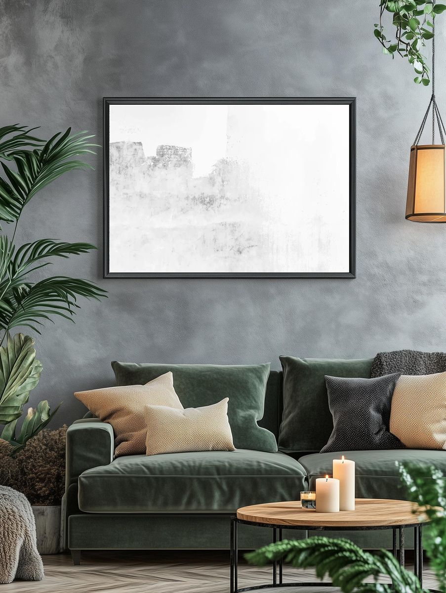 Abstract gray paint textured background. — room view 4