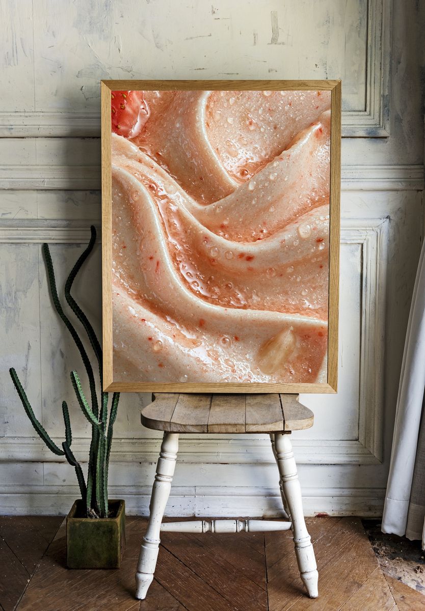Peach Cream Texture Poster. — room view 1