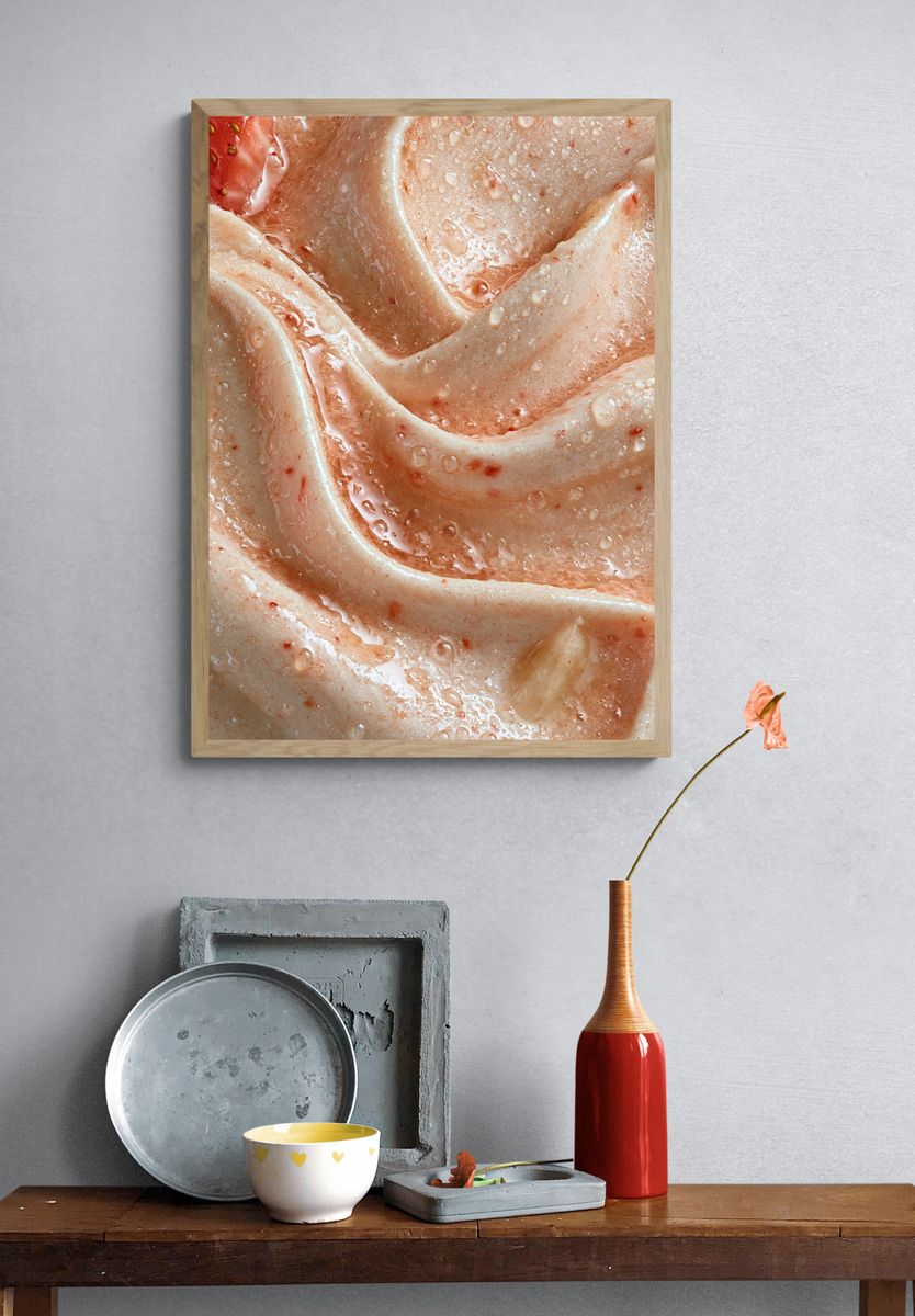 Peach Cream Texture Poster. — room view 3