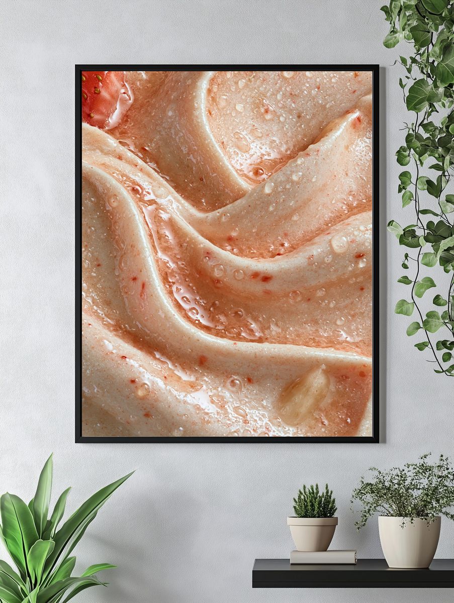 Peach Cream Texture Poster. — room view 4