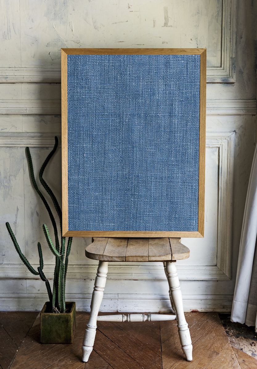Blue Denim Texture Print. room preview