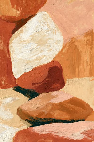 Terracotta Abstract Texture Poster.