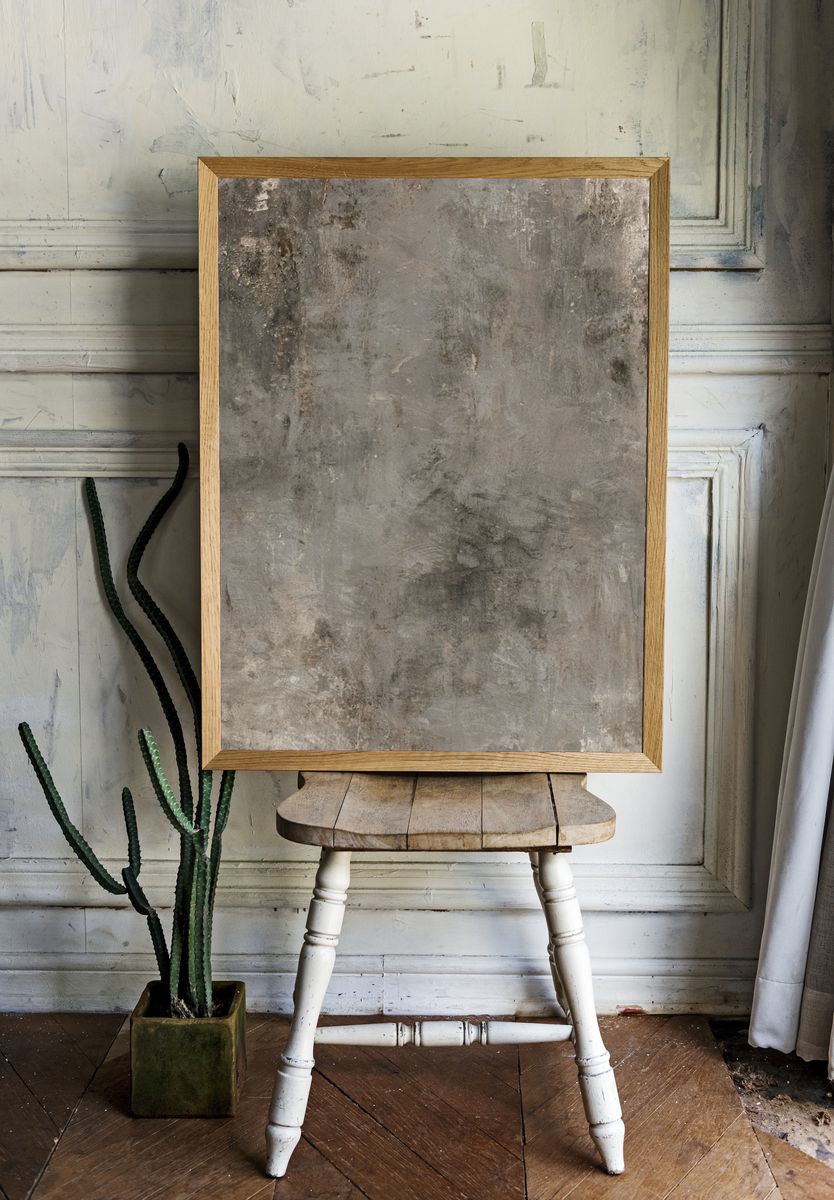 Weathered Concrete Texture Poster. — room view 1